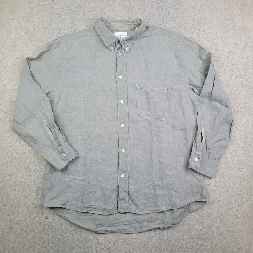 Billy Reid Light Gray Casual Button-Down Shirt